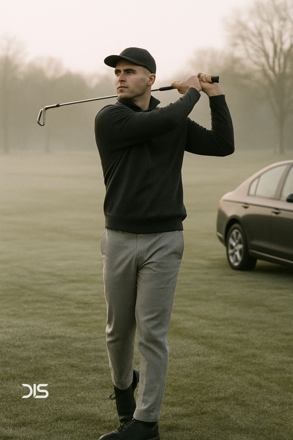The drive — quarter-zip